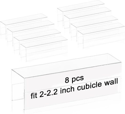 Cubicle Name Plate Holders Cubicle Name Plate Sign Holder Name Plate Bracket Double Sided Nameplates for Walls 2X8 PET Material Changeable Cubicle Name Plate Holder for School Office (4) in Saudi Arabia