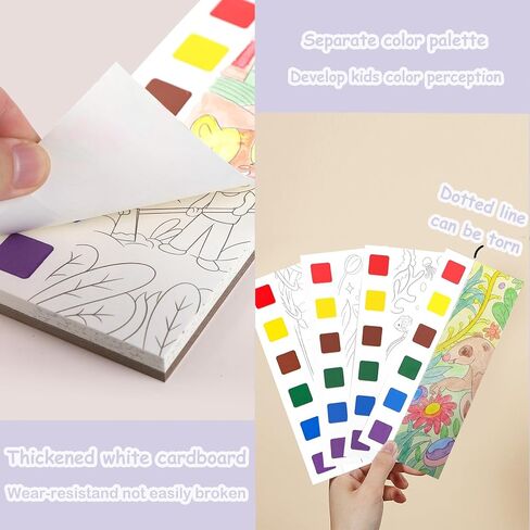 2-Pack 100 Pages Mini Coloring Books Pocket Size for Kids Adult, 3x3 Inches Coloring Books for Classroom Activity Travel Creating Small Gifts Goodie Bags Stuffers Birthday Party Favors (Blue+Yellow) in Saudi Arabia