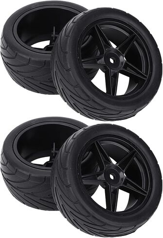RC 1:10 Tyre Tires 85mm Universal RC Car Tire Truck Tires Modification Part Replacement(Black) Car Model Accessory Model Car Accessories 85Mm Rc Tires in Saudi Arabia