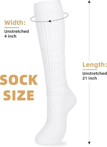 جوارب HONGTEYA Slouch للنساء زوجان من الجوارب الطويلة الناعمة للركبة in Kuwait