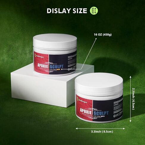 Smalltongue AB Epoxy Sculpt Clay، مركب تشكيل من جزأين (A & B) بوزن 2 رطل، طين إيبوكسي لنمذجة النحت، للنمذجة والإصلاح وملء التعديل التحديثي والنحت بلون عاري in Kuwait