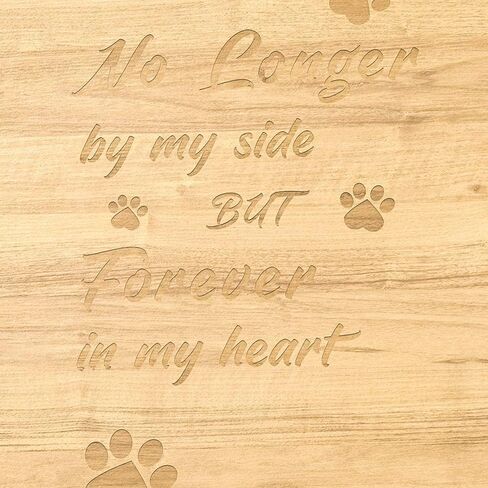 SCHITEC Pet Urns for Dogs Cats Ashes, Memorial Gift Cremation Keepsake for Loss of Dog, Large Bamboo Memory Box with Personalized Photo Frame & Urn Necklace in Saudi Arabia