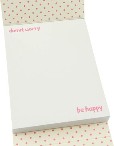ملاحظات الجيب Graphique Donut Love - دفتر جيب بتصميم ملون ملون وجزء داخلي "Donut Worry, Be Happy" مع غطاء مغناطيسي مطابق، 75 صفحة ملونة كاملة، 3 × 4 بوصة in Saudi Arabia