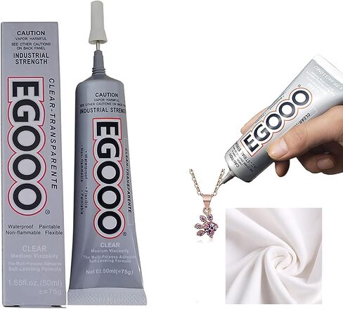Fabric Glue,Super Glue for Clothes Garment& Metal, Clear Adhesive for DIY Costume with Jewelry Diamonds, Transparent Soft Sealant for Ceramic Leather Wood Crafts 1.7 Fl Oz, 75g in Saudi Arabia