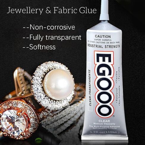 Fabric Glue,Super Glue for Clothes Garment& Metal, Clear Adhesive for DIY Costume with Jewelry Diamonds, Transparent Soft Sealant for Ceramic Leather Wood Crafts 1.7 Fl Oz, 75g in Saudi Arabia