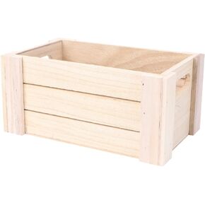 1Pc Creative Medium Wooden Desktop Storage Box Stylish Organizer for Home and Office for Desk Supplies Crafts and Decorative Storage