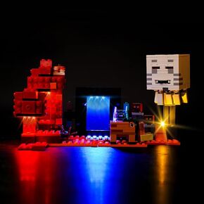 VONADO LED Light Kit Compatible with Lego The Nether Portal Ambush 21255 (Lights Only, No Models) Creative Lighting Set Accessories Compatible with Lego 21255 Building Set