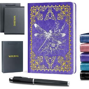 Dragonfly Lovers Gift Dragonfly A5 Size Lined Journal Notebook Encouragement Gift Inspirational Gift Friends Gift Multi Color Journal,1 Pack (Black), (Dragonfly-black)
