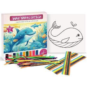 Bofoho Wiky Sticks Art Crafts Wax Yarn Sticks Non-Toxic Bendable Wiky Sticky Material in Bulk. Perfect Handicraft Gift, Entertainment for Home and Travel Student DIY Project (120PCS)