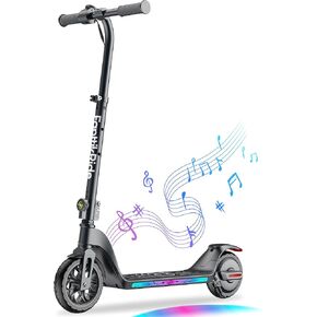 FanttikRide C10 Apex Electric Scooter for Kids 8-12, Adjustable Handlebar Height for Riders 3.9-5.2 ft, 132 lbs, Up to 50 mins, 6.5 Miles Range, 3 Speed Mode 5/8/10 MPH, Bluetooth Music Speaker