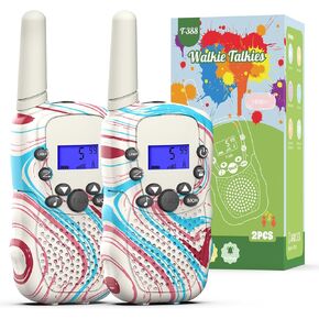 Selieve Gifts Toys for 3 4 5 6 Year Old Girls, Walkie Talkies for Kids 2 Pack with 22 Channels, LCD Screen, LED Flashlight & VOX Function, 2 Way Radio Gift for Giirls Outside Camping, Hiking