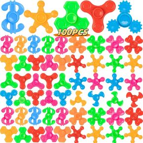 100 Pcs Mini Fidget Spinners Bulk,Toys Party Favors for Kids Adults Teens,Birthday Return Gifts,Canival Treasure Box Toys for Classroom Prizes Supplies,Goodie Bags Stuffers for Kids