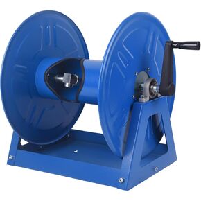 Air Hose Reel 1/2in. x 225ft. Air Compressor Hose Reel 360° Swivel Fitting Max 4000PSI Commercial Hand Crank Manual Pressure Washer Hose Reel (Hose Not Included)