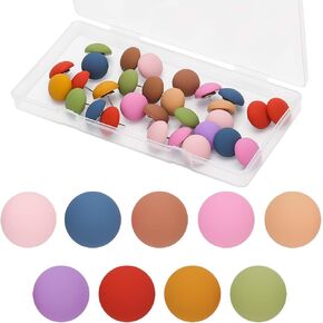 30pcs Matte Push Pins, Mixed Color Resin Push Pins Decorative Push Pins Thumb Tacks with Plastic Container Cute Bulletin Board Tacks for Cork Foam Office School Whiteboard Posters Photos