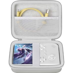 RAIALL Carrying Case for Anbernic RG40XXV Retro Handheld Game Console, RG40XXV Video Game Holder with Mesh Pocket for Cable and Other Accessories, Grey in Kuwait