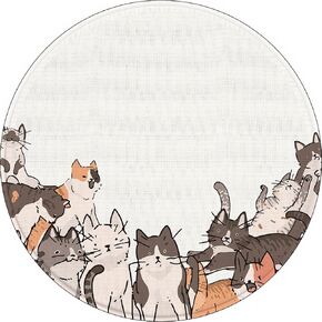 Funny Round French Bulldog Dog Mouse pad, Inhale Exhale Yoga Pug Non-Slip Rubber Mousepad 7.9″×7.9″, French Bulldog Mouse Pads for Desk, Dog Pug Lovers Gifts for Women Girls