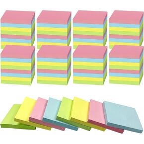 120 Pads Sticky Notes 3x3 Inch Bright Colors Self Stick Pads Bulk Small Note Pads Memo for Office School Teacher Meeting Home Supplies 50 Sheets/Pad Total 6000 Sheets