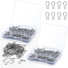 200 Pcs High Fire Wire for Ceramic R Hanging Burning Needle Jump Ring Opener Glass Fusing Supplies Stained Glass Supplies Nichrome Wire for Ceramic for DIY Pendant, Ceramic Ornaments, Fusing (Silver)