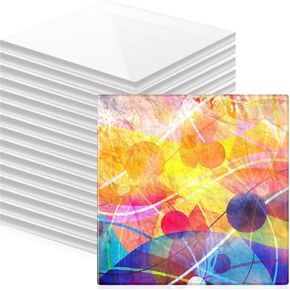 MotiMind 16 Pcs Silicone Monoprinting Print Plates 6 x 6 x 3/8 Inch Reusable Printmaking Silicone Printing Plate for Press Art Painting DIY Card Making Scrapbooking Project Supplies Home Decor in Saudi Arabia