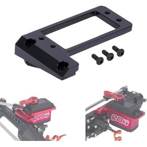 Capra Servo Mount 1/10, Aluminum Front Axle BAT F9 Servo Mount, Low Center of Gravity Capra Servo Mount for 1/10 RC Crawler Car VP Capra F9 DIY LCG Capra Upgrades (Black)