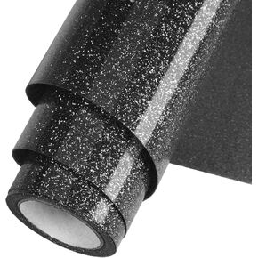 Gold Glitter HTV Heat Transfer Vinyl Roll 12inch x 5 ft for T-Shirt Crafts Glitter Iron on Vinyl Suitable for All Cutter Machines Easy to Cut & Weed for Heat Vinyl Design