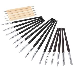 20 Pcs Silicone Sculpting Tools Clay Sculpting Tools Clay Shaping Tools Modeling Dotting Tools Silicone Brush Pottery Nail Art Tools Craft for DIY Handicraft