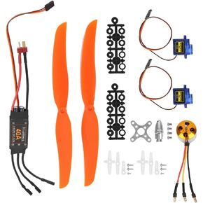 SUNGOOYUE RC Plane Brushless Motor Set, 1000KV Brushless Motor+40A ESC+SG90A 9G Servo and 1060 Propeller for RC Plane(Upgrade Part)