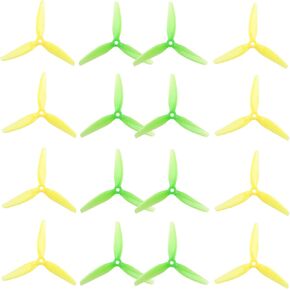 16pcs More Punch Thrust HQProp Ethix S4 Smooth FPV Racing Props Poly Carbonate 5 Inch RC Drone Quad Tri-Blade Durable Propellers 5mm Shaft Hole