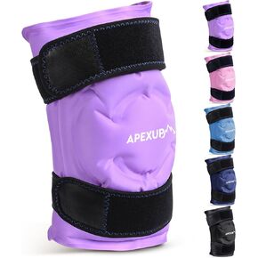 APEXUP Ice Pack for Knee Pain Relief, Reusable Knee Ice Pack Wrap After Surgery, Flexible Gel Cold Pack for Injuries, Pain Relief for Knee, Back, Shoulder, Elbow, Ankle and Leg (Pink)