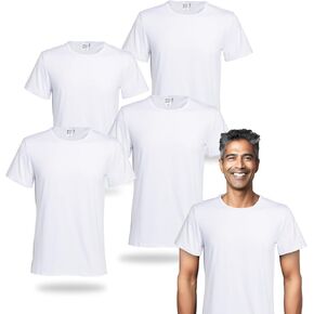 4 Pack Sublimation Shirts White Polyester Tshirts for Sublimation Heat Press Unisex Sublimation Shirt Bulk Gift DIY