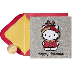Papyrus Hello Kitty Christmas Card (Wishes for the Merriest Christmas Ever)