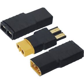 RC Lipo Battery/Charger Connector Adapter for Traxxas TRX to XT60 Connector Adapter Plugs fit Slash/Rustler/Stampede/Bandit/E-Revo RC Cars in Kuwait