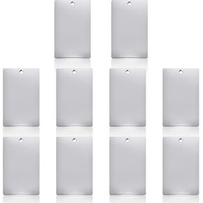 Jdesun 10 Pieces Stamping Blanks,Rectangle Stainless Steel Blank Stamping Tag Pendants Charms for Jewelry Making(32x18mm)