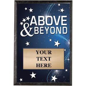 Corporate Plaques - 5 x 7 Above and Beyond Recognition Trophy Plaque Award Prime