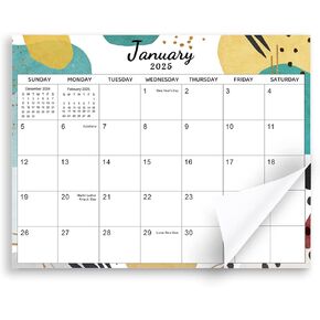SKYDUE Magnetic Calendar for Refrigerator, Fridge Calendar 2024-2025, Jul 2024 to Dec 2025 18 Months Magnetic Calendar, 13" x 11", Minimalist