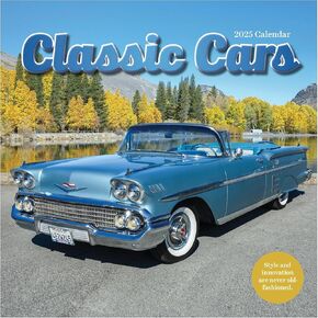 TF PUBLISHING 2025 Classic Cars Wall Calendar | Large Grids for Appointments and Scheduling | Vertical Monthly Wall Calendar 2025 | Home and Office Organization | Premium Gloss Paper | 12"x12"