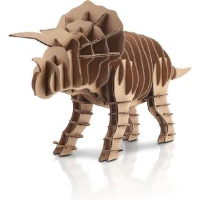 Cottify Dinosaur 3D Cardboard Puzzle - Fun 3D Puzzles for Adults & Kids, Easy to Assemble 3D Puzzle, Eco-Friendly, No Scissors or Glue Needed, Perfect Sustainable Gift (2-Pack)