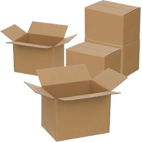 FARRAY 100 Pack 8x6x6 inches Shipping Boxes, Study Corrugated Small Cardboard Boxes for Mailing Packing, Brown