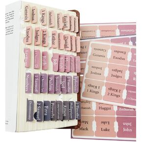 Bible Tabs,Bible Index Tabs for Easy Navigation,75Pcs Laminated Bible Tabs for Men Women Study Bible,Bible Book Tabs,Bible Labels Tabs,Apply Bible Journaling Tabs Christian Gift Easy Read