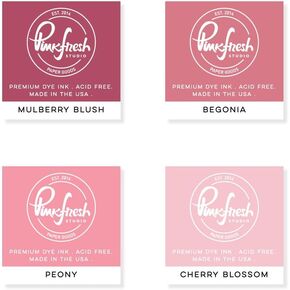 Pinkfresh Studio Premium Dye Cube Ink Pads 4 Colors-Rose Garden PFDIC-019