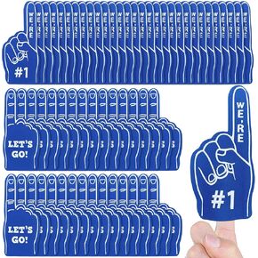 HAVAGDTM 60 PCS Mini Foam Finger Sports Hand Finger for Sports Themed Party Supplies Football Basketball Soccer Sports Party Favors