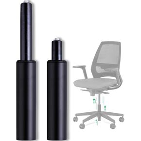 Office Chair Cylinder Replacement-Heavy Duty 5.5 Inch Gas Lift Cylinder, Universal Size Fits Most Office Chairs and Gaming Chairs, Smooth Height Adjustable Office Chair Piston（Black）