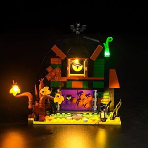 LED Light Kit Compatible with Lego Halloween Barn 40721, Creative Lighting Set Accessories Compatible with Lego 40721 Halloween Barn, No Models Only Light