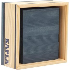 KAPLA 40 Squares Dark Blue - Wooden Construction Set - 40 Dark Blue Colored Building Planks - for Ages 3+