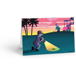 Stonehouse Collection | Funny Night Golfing Note Card | Humorous Golfing Note Cards |10 Boxed Golfing Cards & Envelopes - USA Made