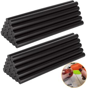YAYODS 100 Pcs 0.43 x 8 Inch Black Hot Glue Sticks, Black Hot Glue Sticks Full Size for All-Temp Glue Guns, Mini Hot Melt Glue Sticks Bulk for DIY Craft, Home Decorations