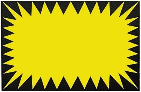 Price Burst 180 Sign Pack. Bright Display Tags. Durable, Easy to Write On Star Cards Are Great for Yard, Estate & Garage Sale, Fundraiser, Store, Business & Flea Market in Saudi Arabia