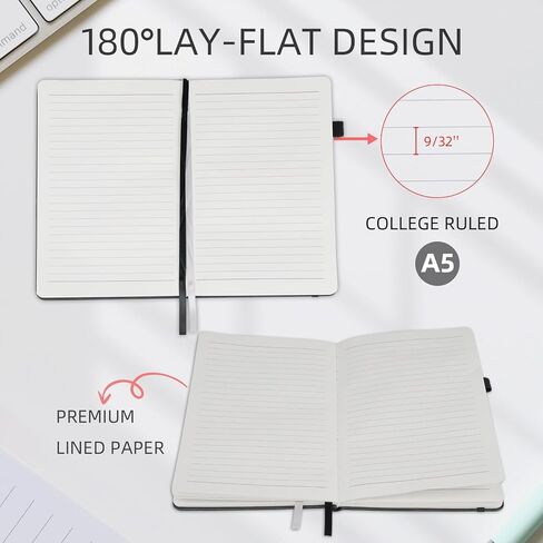Notebooks Journal for Women Men 3 Pack Bulk Leather Hardcover with Pen Holder A5 200 Pages 100 GSM Thick Paper for Work School Lined Brown in Saudi Arabia