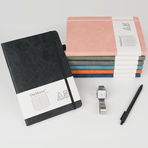 Notebooks Journal for Women Men 3 Pack Bulk Leather Hardcover with Pen Holder A5 200 Pages 100 GSM Thick Paper for Work School Lined Brown in Saudi Arabia