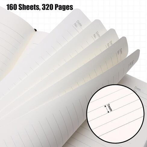 EOOUT 8.5"x11" Journal Notebook 320 Pages - A4 Letter Size College Ruled Notebook with 100gsm Thick Lined Paper&Leather Cover, Large Moleskine Hardcover Journal Notebook (Black) in Kuwait